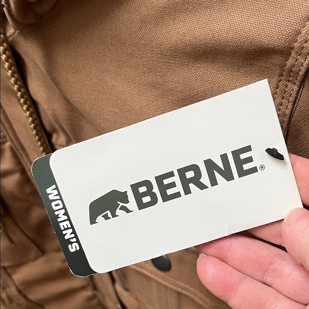 NWT Berne Insulated Quilted Canvas Hooded Jacket - Picture 10 of 11